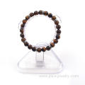 Natural Tiger Eye Stone 8mm Beads Jewelry Pray Bracelet For Men Accessories